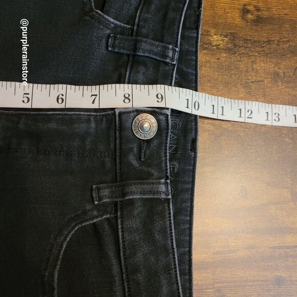 American Eagle Jeans 4 L Dream Jegging Hi Rise Stretch Tummy Control Black Wash - Picture 10 of 13